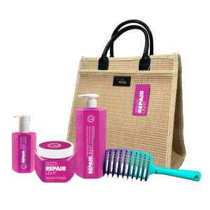 ערכת אבסולוט ריפייר לייט שמפו, מסכה, סרום ומברשת